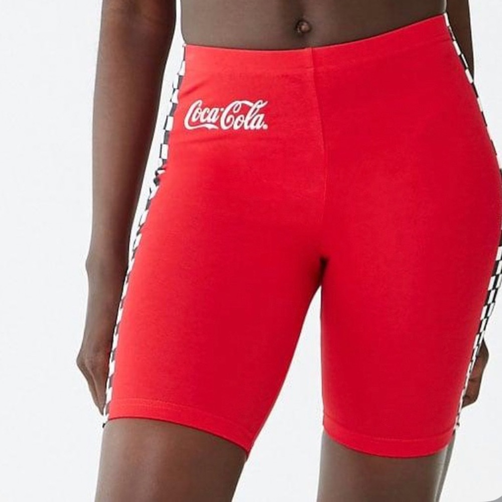 FOREVER 21 Coca Cola biker shorts